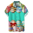 thumbnail image 3 of Camisas hawaianas con estampado 3D de huevos de conejo para hombre y mujer, camisa de playa con dibujos animados del día de Pascua 2024, ropa para mujer, camisa kawaii para niños, top con botones, 3 of 5