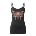thumbnail image 5 of Unir Women's Gothic Butterfly Print Cotton Cami Top Spaghetti Strap Casual Tank, 1 Piece, S-XL Plus Size Friendly, 5 of 5