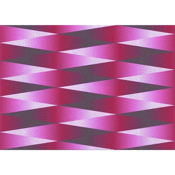 Ahgly Company Indoor Rectangle Patterned Orchid Purple Area Rugs, 2' x 3'