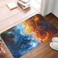 thumbnail image 6 of Bingfone Red And Blue Flame Waves Door Mat 16"x24" Front Entrance Non-Slip Low Profile Washable for Entryway, 6 of 7