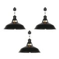 thumbnail image 1 of FSLiving H-Type Track Lighting E26 Base Industrial Adjustable Angle Lamp Black Metal Shade with Matte Black Socket Track Light Fixture for Slope Ceiling Gimbal,Bulb and Track Not Included - 3 Lights, 1 of 6