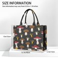 thumbnail image 3 of Large Capacity Tote Bag,Colorful Mushroom Pattern Dark Pattern Handbag Fashion Luxury Tote Bag,15.7"x13"x 5.1" Inches,Laptop Compatible, 3 of 6