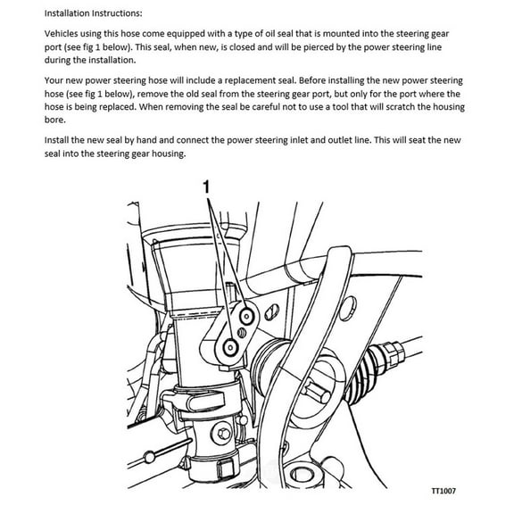 Power Steering Pressure Line Hose Assembly