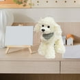thumbnail image 4 of Scarf Poodle Plush Toy - 11" Realistic Stuffed Dog with Knitted Scarf | Soft Weighted Animal Doll for Kids & Collectors | Birthday/Wedding Gift for Pet Lovers(White/Pink/Brown), 4 of 6