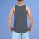 thumbnail image 4 of pstuiky Camisetas sin mangas para hombre, Camiseta deportiva de tirantes con cuello redondo, transpirable, informal, de color liso, para hombre Camisas de hombre l, 4 of 5