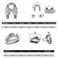 thumbnail image 7 of 50 Pcs 1/8Inch Wire Rope Kit M3 Metal Wire Rope Cable Clamp and M3 Stainless Steel Thimbles for Wire Rope Rigging, 7 of 7