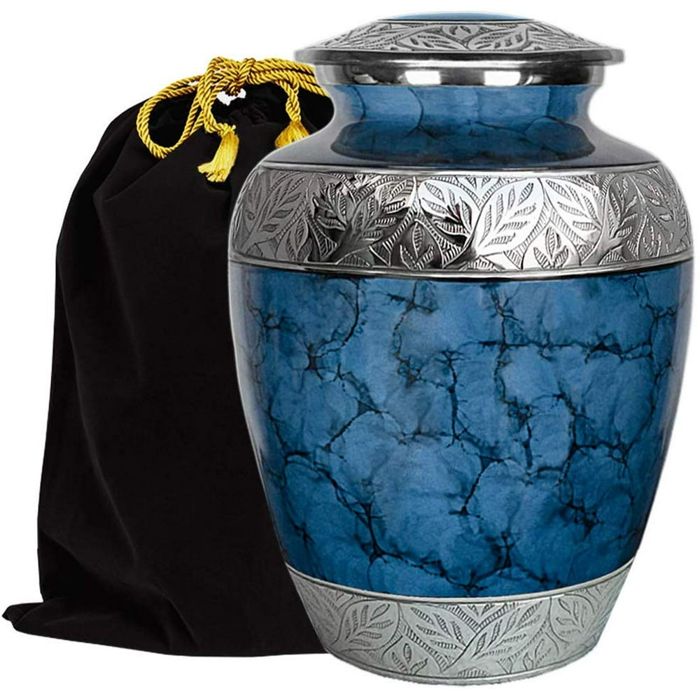 Majestic Extra Large Dark Blue Adult Urns For Cremation Ashes In Home For up to 300 lb Person Majestic Extra Large Dark Blue Adult Urns For Cremation Ashes In Home For up to 300 lb Person