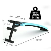 Costway Folding Weight Bench Adjustable Sit-up Board Workout Slant Bench Blue