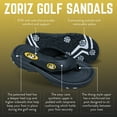 thumbnail image 7 of ZORIZ Collegiate Series Golf Sandals for Women and Men, Thong Flip Flops With Removable Spikes, Golf Footwear With Deeper Heel Cup and Higher Sidewalls, Black, Mizzou, Men’s 11/Women’s 13, 7 of 7