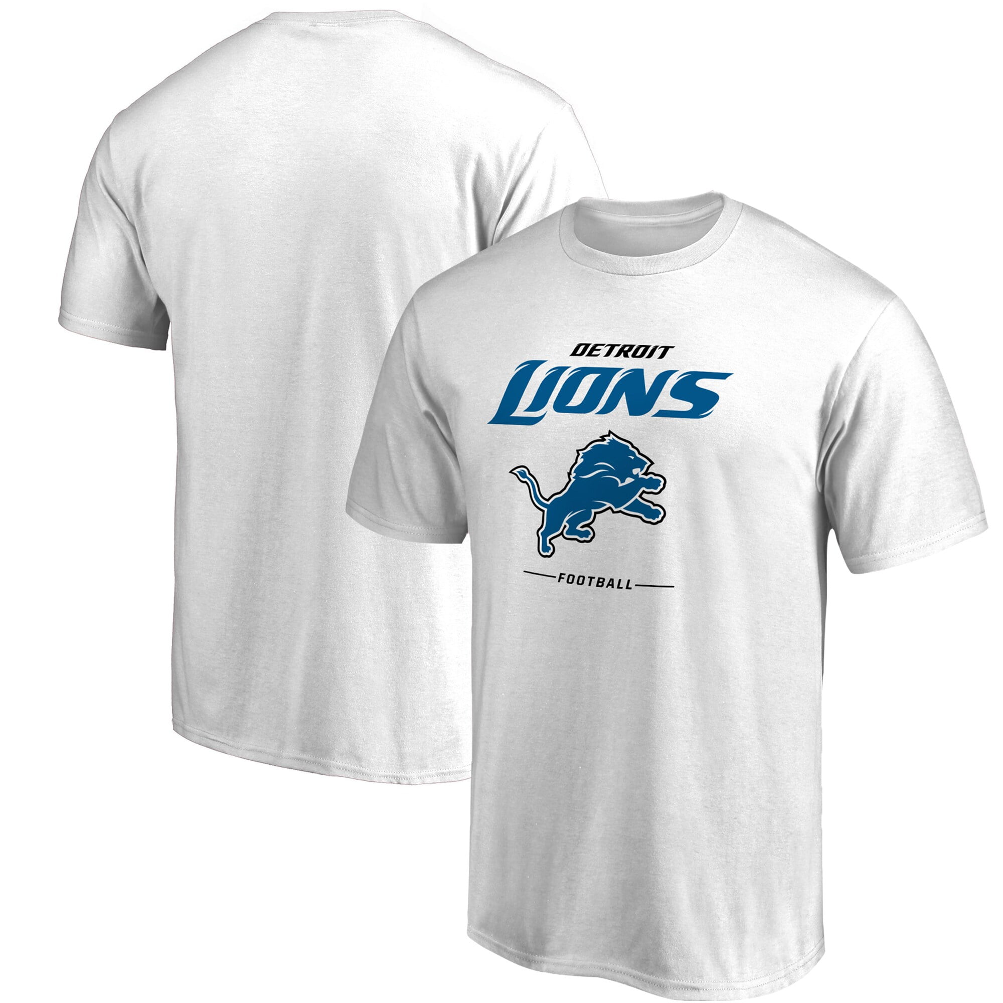 Detroit Lions NFL Pro Line Team Lockup T-Shirt - White - Walmart.com