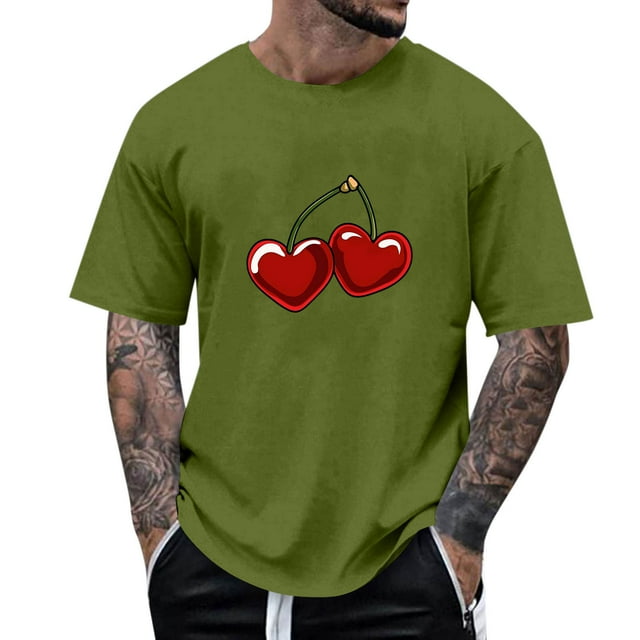 Tops para hombre, blusas y camisas de manga corta con cuello redondo para hombre, camisetas casuales con estampado de moda para hombre, blusa de manga corta, blusa de poliéster para hombre.