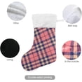 thumbnail image 3 of Coolnut 1 Pack Christmas Stockings 17.7 Inches Red Black Tartan Pattern Large Size Xmas Cable Stocking Gifts & Decorations for Family Holiday Xmas Party, 3 of 6