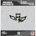 thumbnail image 4 of Kalair GFX Graphics Kit for Kawasaki KLX 250 Polisport Restyle (2003-2008) Rebel Series, 4 of 5