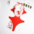 thumbnail image 3 of Gibobby ropa interior Monos navideños para mujer Pijamas Lencería Ropa interior sexy sin mangas (Rojo, S), 3 of 5
