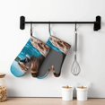 thumbnail image 6 of Cauagu Ice Blue Coastal Lion Print Oven Mitts 2 Piece Set,BBQ Gloves Grilling Gloves Kitchen Silicone Oven Gloves Heat Resistant Oven Mitts for Barbecue Cooking & Baking, 6 of 6