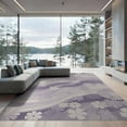 thumbnail image 2 of ODIKA 8'x10' Washable Area Rug Purple Ombre Abstract Minimalist Border Motifs Swirl Gradient for Dining Room, Large Office, Lounge, Non-Slip Chair-Friendly Mat, 2 of 7
