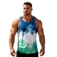 thumbnail image 2 of Beach Tank Tops for Men Summer Casual Crewneck Sleeveless Shirt Hawaii Tropical Vacation Tops, 2 of 5
