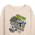 thumbnail image 3 of Star Wars - The Mandalorian Mando Grogu Stickers  - Wo Men's French Terry Long Sleeve Pullover, 3 of 5