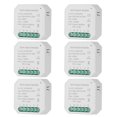 thumbnail image 1 of 6PCS Tuya MINI DIY One Way Smart Switch Small Body APP Remote Control WiFi Switch Timer Light Switch Compatible With Google Home/Nest & Alexa, 1 of 8