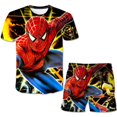 thumbnail image 1 of NOVEDAD DE VERANO 2022, traje para niños, moda Marvel Spider-man, conjuntos para niños y niñas, Top de manga corta y pantalones cortos, 2 uds., ropa informal 3D para niños, 12M zhangyuxiang CONDUJO, 1 of 2