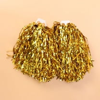 FELTECHELECTR Cheerleading Poms Golden Cheerleader Pom Poms 1 Pair for College Events Spirited Fun 28x11x2in