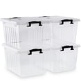 thumbnail image 1 of Citylife 24L Clear Plastic Storage Bins with Lids Stackable and Nestable Storage Boxes with Lids Large Plastic Storage Containers for Garage, Closet,, 1 of 6