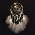 thumbnail image 4 of Atrapasueños, atrapasueños de plumas, atrapasueños con luz LED, atrapasueños hecho a mano para decoración de pared de dormitorio de niños, regalo de bendición y decoración de pared para el hogar,, 4 of 8