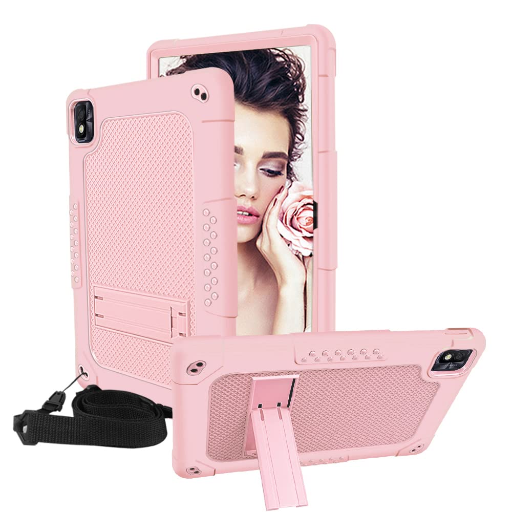 Mignova for TCL Tab 10.1 inch FHD Case,Heavy-Duty Shockproof Kids Friendly  Rugged Protective case for TCL Tab 10s 10.1 inch FHD Android 10 Tablet/TCL  Tab 10s 10.1 inch FHD Model:9081X (Rose Gold)