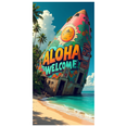 thumbnail image 2 of Aloha Themed Airship Design Welcome Banner, Party Background Decor, Ideal for Hawaiian Themed Parties Luau Celebrations Tropical Events and Photography Backdrops, 2 of 8