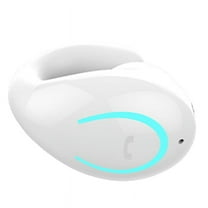 Single Wireless Headphones Touch Control Ear Clip Bluetooth Works on Smartphones Music Headset White