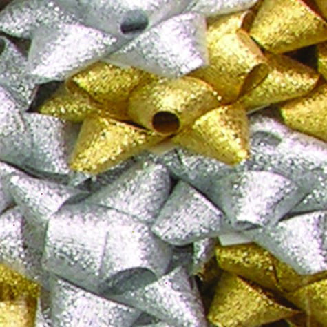 33 yards Metallic Taffeta 1.5" Holiday Gift Ribbon/Craft/Bow R75-15-Gold/Silver 