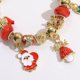 thumbnail image 3 of Pulsera navideña para mujer, pulsera colgante con dije de cuentas navideñas, pulsera de cadena de serpiente, regalo de joyería navideña, 21 cm, 3 of 7
