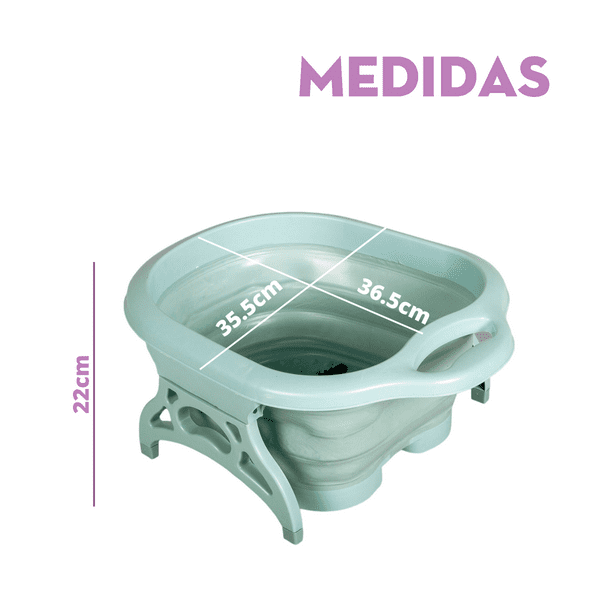 Tina para Pies Plegable Mima2 Masajeador Color verde Bodega