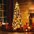 thumbnail image 2 of VEIKOUS 6ft Christmas SlimTree, Prelit Pencil Tree Snow Flocked for Holiday Decor W/200 LED Lights & 600 Tips, Green, 2 of 7