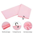 thumbnail image 4 of Uxcell 20"x16" Golf Towels Tri Fold Waffle Pattern Towels Soft Fiber with D Clip Pink 4 Pack, 4 of 6
