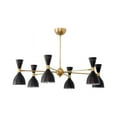 thumbnail image 3 of 6 Light Stilnovo Style Raw Brass chandelier light Fixture, 3 of 7