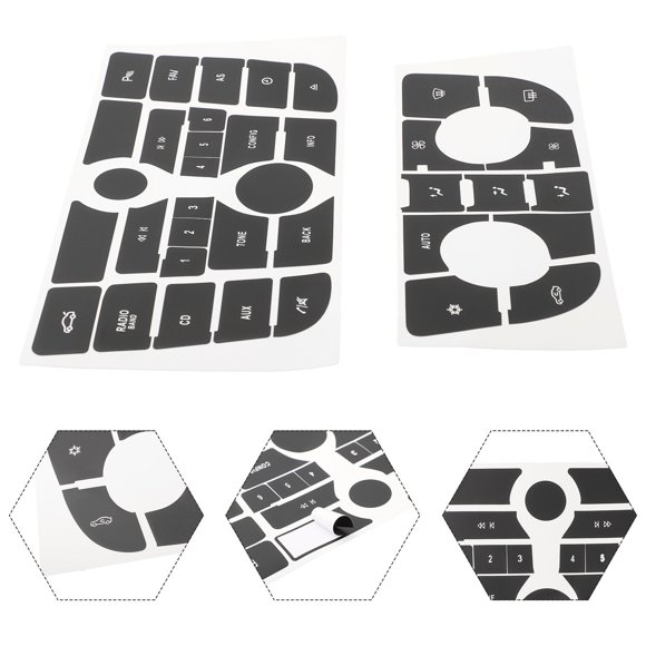 1 Set Auto Dashboard Cd Radio Audio Button Repair Sticker Set For Opel Astra J Dashboard Fixed Control Decals Parts Mingyiq