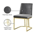 thumbnail image 2 of Meridian Furniture Heidi Gray Velvet Dining Chair (Set of 2), 2 of 5