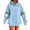 Light Blue, variant on BangWanChi Women's Halloween Printed Hoodies Casual Long Sleeve Blouse Hooded Sweatshirts Top