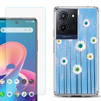 Phone Case for TCL K33 5G, with Screen Protector, by OneToughShield - Daisy Sky