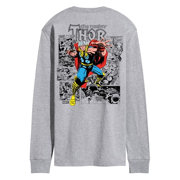 Marvel Thor - Comic Book Panels - Men's Long Sleeve Graphic T-Shirt