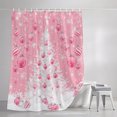 thumbnail image 3 of Shower Curtains for Bathroom, Pink Christmas Balls Waterproof Fabric Shower Curtain, Xmas Tree Snowflake Decorative Bathroom Curtain for Bathtub, 36"x72", No Hooks Included, 3 of 9