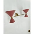 thumbnail image 3 of Modern Brass Wall Lamp - Handcrafted Beautiful Pink Wall Lamp 4 Light Timeless Inspired Brass Lamp, Vanity Light, Wall Light, Kitchen Lamp, 3 of 7