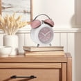thumbnail image 2 of Unique Bargains Old Fashioned Circle Loud Alarm Clock Pink, 2 of 5