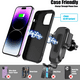 thumbnail image 5 of Soporte para coche con carga inalámbrica rápida de 15 W – Montaje automático con pinza para iPhone y Samsung, compatible con salpicadero, parabrisas o rejilla de ventilación, 5 of 8