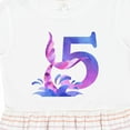 thumbnail image 4 of Inktastic 5th Birthday Mermaid Tail Girls Toddler Dress, 4 of 5