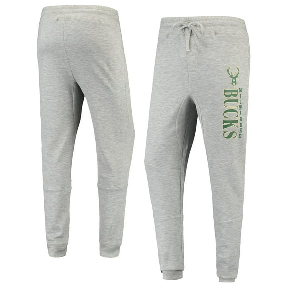 Men's Heathered Gray Milwaukee Bucks Curb Cuffed Tri-Blend Pants