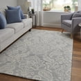 thumbnail image 5 of 8' X 10' Blue And Ivory Wool Paisley Tufted Handmade Stain Resistant Area Rug, 5 of 5