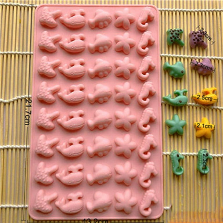 CAKETIME Candy Molds Silicone Chocolate Molds - Silicone Molds Including Cactus, Flamingo, Coconut Tree & Cherry for Making Candy, Chocolate, Fruit Snack, Pack