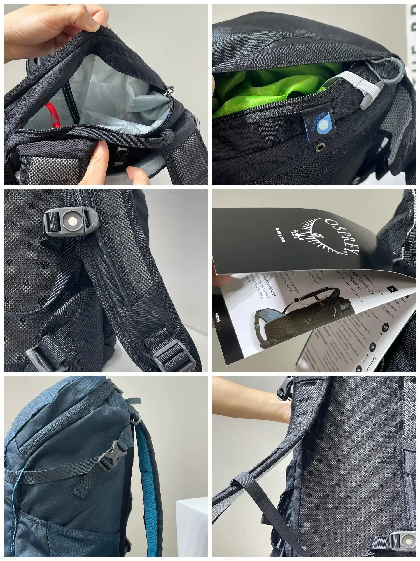 Men's Outdoor Packs Hiking Packs Hydration Blue 30L